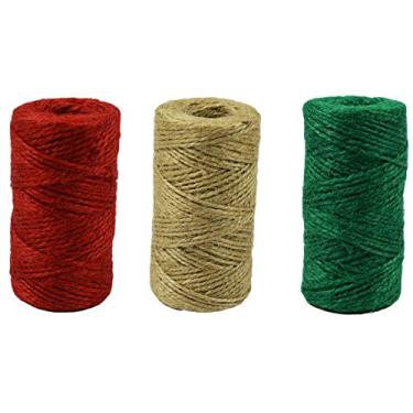 Imagem de Conjunto de 3 rolos de corda de pato preto – 180 pés cada – vermelho. Verde, natural, Red,green,natural, 3