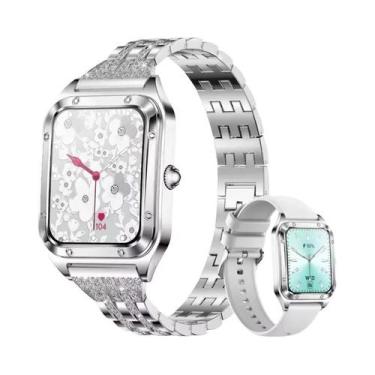 Imagem de Relógio Inteligente Bluetooth Feminino De 1,57 Polegadas Com Monitoram