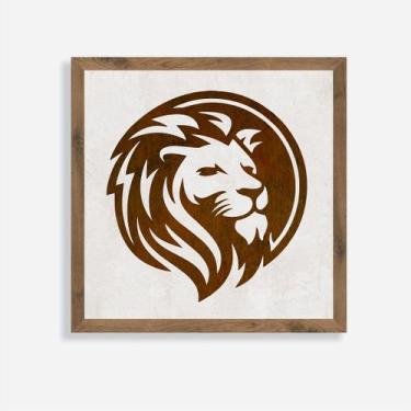 Imagem de Quadro Rústico Lyon - Artesanato em Madeira Pinus - Arks Presentes