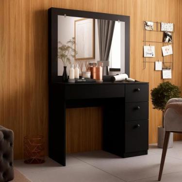 Imagem de Penteadeira Ditália 4 Gavetas PE-110 Cozy, Preto