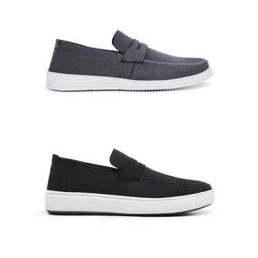 Imagem de Kit 2 Sapato Social Masculino Loafer Mocassim Oxford Tendencia Casual 