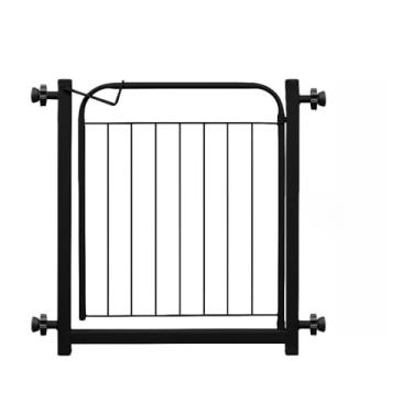 Imagem de Portão Pet Grade Aramado de Proteção Para Cães Portão para Bebes Segurança Para Crianças Com Extensor de 10cm (Preto)
