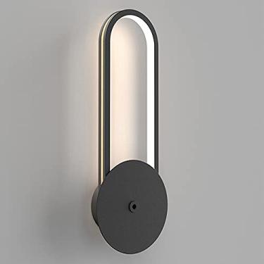 Imagem de Luminária de parede interna com interruptor de sensor, arandela de parede moderna e minimalista, luzes LED 3000K-4000K-6000K, luminária de parede de leitura de cabeceira para sala de estar,