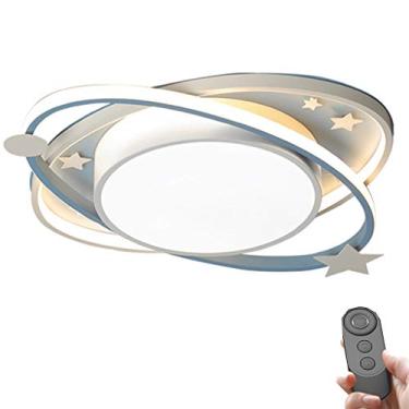 Imagem de Luminária de teto LED regulável para crianças com controle remoto, luminária pendente criativa de estrela para quarto, quarto de meninos e meninas, iluminação de teto de desenho animado, lus