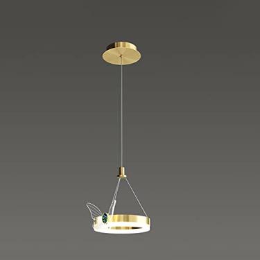 Imagem de Lustres de cristal de luxo, iluminação de lustre de quarto, luz pendente de cabeceira, luminárias de parede de fundo de alumínio dourado, lustre de teto LED - iluminação suspensa para sala d