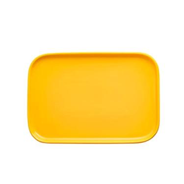 Imagem de Bandeja de servir, bandeja de lanche, bandeja de café da manhã, bandeja de cerâmica, bandeja retangular, bandeja multiuso para mesa de café da manhã, mesa de café, bandeja decorativa elegante (tamanho