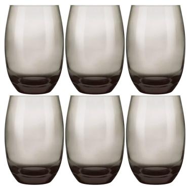 Imagem de Jogo de Copos Nadir Long Drink Aruba 465ml Fumê Com 6 peças