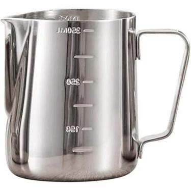 Imagem de Jarra Inox 350 ml para Espumar Leite – Cremeira Profissional para Cappuccino, Latte e Café – Pitcher com Bico de Precisão e Alça Ergonômica