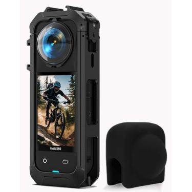 Imagem de Capa protetora para Insta360 X5, protetor de lente macio, acessórios de gaiola de câmera, compatível com vários suportes de expansão