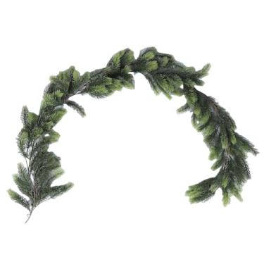 Imagem de Cffuvros 1 pacote de guirlanda de hera artificial de 74,8 pol., folhas de videira falsas verdes realistas, guirlanda de vegetação para festa de casamento, decoração de parede de