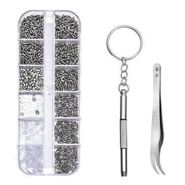 Imagem de Pinça, 1100 peças, 5 pares de protetores de nariz, ferramentas de reparo de óculos de sol de aço inoxidável, kits de reparo de óculos pequenos