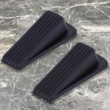 Imagem de Pacote com 2 batentes de porta, batentes de porta de borracha para segurança inferior da porta, cunha de batente de porta LCS-C-0061