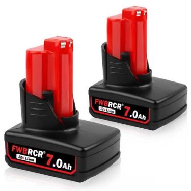 Imagem de Bateria FWBRCR 12V 7.0Ah de reposição de íon de lítio, pacote com 2 un