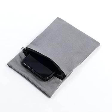 Imagem de Braçadeira de corrida esportiva, braçadeira para celular, suporte de braço de exercício para corrida, bolsa esportiva para todos os fins, academia, exercícios, braçadeira de telefone (cinza)-5