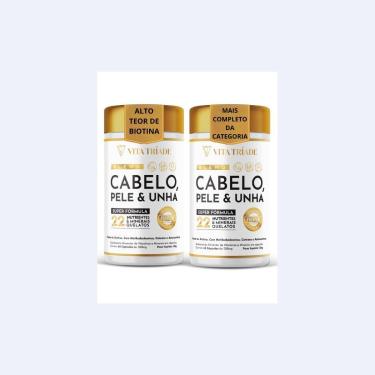 Imagem de Kit 2 Vitamina Cabelo, Pele e Unha 22 Nutrientes 60 Cápsulas-Feminino