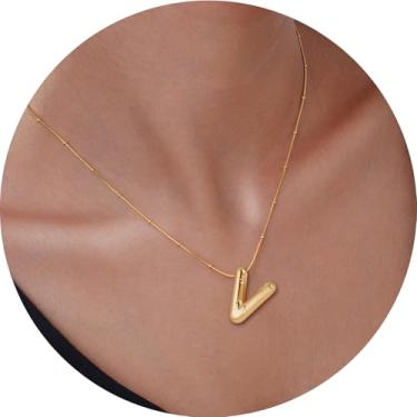 Imagem de Colar com pingente de inicial 3D, letra A-Z, joia de corrente de cobra, feita de design moderno de aço inoxidável, adequado para mulheres, F, Aço inoxidável, Sem Pedra Preciosa