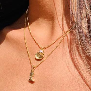 Imagem de Conjunto de colares ocidentais para mulheres, colar turquesa em camadas, caubói, caubói, concha boho, colar com pingente, acessórios de joias ajustáveis do sudoeste tribal