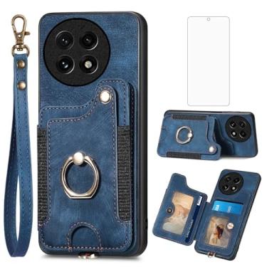 Imagem de Asuwish Capa de telefone para OnePlus 13 5G capa carteira com protetor de tela de vidro temperado e alça de pulso RFID suporte de cartão de crédito anel acessórios para celular OnePlus13 One Plus13