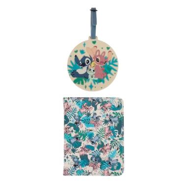 Imagem de Lilo & Stitch Angel & Stitch Conjunto de passaporte com estampa de personagem tropical de 2 peças