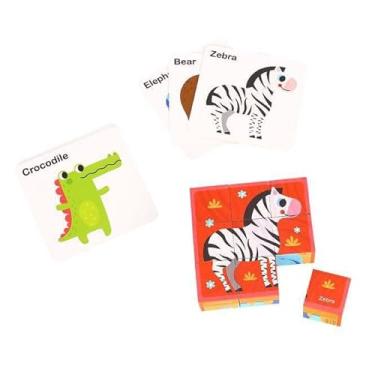 Imagem de Brinquedo Didático Blocos de Encaixe Animais 15 Peças TL690, Tooky Toy