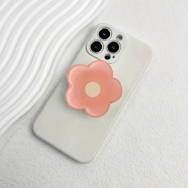 Imagem de 1 Pega para celular de acrílico de cor lisa - adesivo traseiro criativo para desktop preguiçoso - para todos os smartphones - adequado para assistir a vídeos e jogos, rosa amarelo