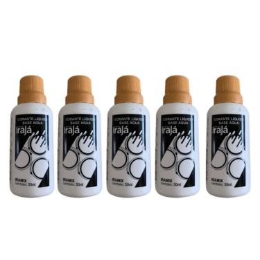 Imagem de Kit 5 Pigmento Corante Líquido Bisnaga Tinta 50Ml Ocre