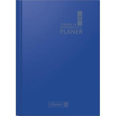Imagem de BRUNNEN Agenda de agendamentos e aulas (2024/2025), 2 páginas = 1 semana, A4, 224 páginas, capa Baladek, azul