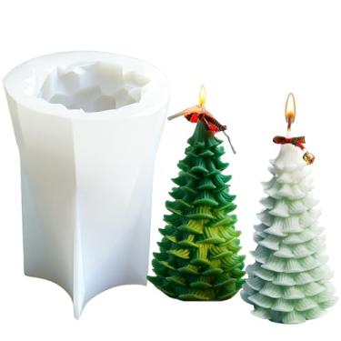 Imagem de Moldes de vela de árvore de Natal, moldes de silicone de resina para velas, moldes para velas de navidad, moldes de fabricação de velas de cera para chocolate faça você mesmo, sabão
