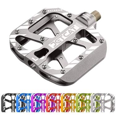 Imagem de JETCAT Pedais de Mountain Bike - Pedais de BTT planos, pedais de bicicleta para BMX MTN Road Gravel EBike, pedais BMX, pedais planos, pedais de bicicleta de estrada, peças especializadas, alumínio