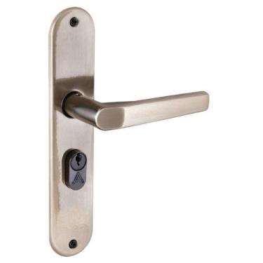 Imagem de Fechadura Entrada Espelho Latonado Pop Premium Aliança - Aliança Metal