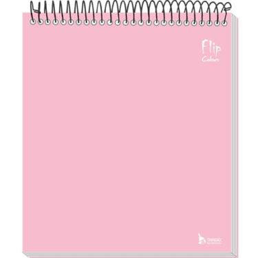 Imagem de Caderno Flip Rosa Capa Dura 1 matéria 80 Folhas