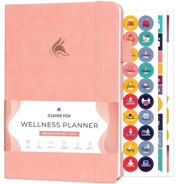 Imagem de Clever Fox Agenda de bem-estar – Diário semanal e diário de saúde e bem-estar, diário de alimentos e agenda de refeições para contagem de calorias, caderno para rastreamento de condições médicas,