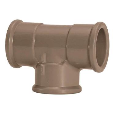 Imagem de Te Soldavel Dn 20, 25, 32mm Marrom Fortlev Kit 5unid Tamanho 25 Mm