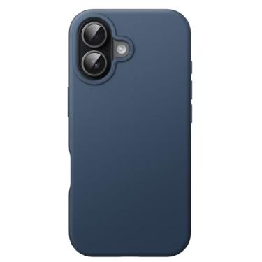 Imagem de JETech Capa Silicone Líquido para iPhone 17 6,3 Polegadas, Proteção de Corpo Inteiro com Toque Macio e Sedoso, Case de Celular Antirriscos com Forro de Microfibra (Azul-marinho)