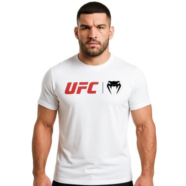 Imagem de Camiseta Esportiva Masculina Venum UFC Classic Branca Original Jiu Jitsu Treino Academia-Unissex