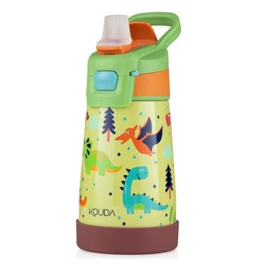Imagem de Garrafa Térmica Kouda Oka Kids Verde Dinossauros - 350ml