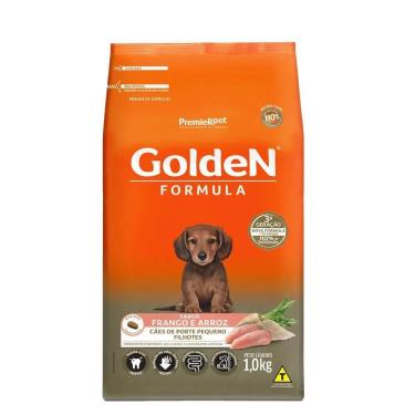Imagem de Ração pra Cães Filhotes Raças Pequenas Golden Fórmula sabor Frango e Arroz Mini Bits 1kg