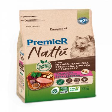 Imagem de Ração Premier Nattu para Cães Adultos de Raças Pequenas Sabor Mandioca 10.1kg