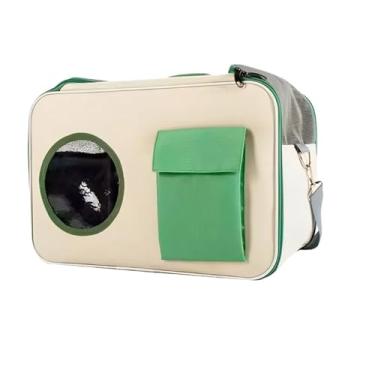 Imagem de Bolsa Mochila Pet Grande para Transporte – Viagem para Cães e Gatos, Ventilada, Confortável e Resistente – Cor Verde