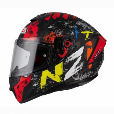 Imagem de Capacete Moto NZI Trendy It Preto/Vermelho - 58