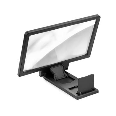 Imagem de Suporte Ampliador de Tela 3D para Celular, Lente de Aumento com Base Dobrável, Preto