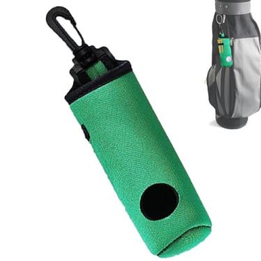 Imagem de Shakven Suporte de camiseta para saco de golfe, bola de golfe e suporte de camiseta | Porta-bolas de golfe à prova d'água | Acessórios de golfe ao ar livre, manga de bola de golfe com clipe de cinto,