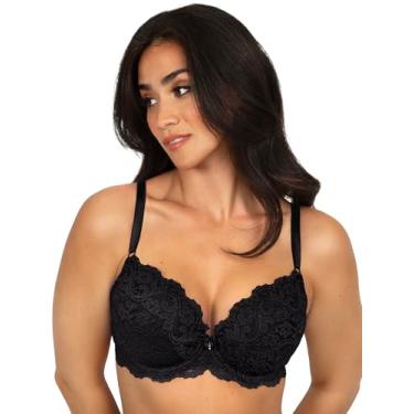 Imagem de Smart & Sexy Sutiã push-up feminino de renda, Hue preto, 34B