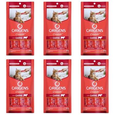 Imagem de Origens Creminho Gatos Carne 60g 6un Igual Churu Sachê