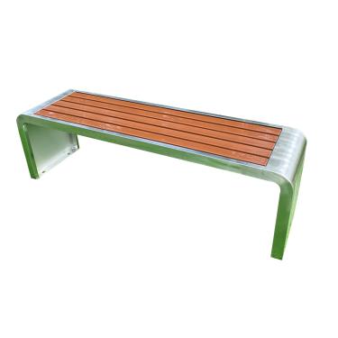 Imagem de TRGCJGH Banco de jardim de aço inoxidável, móveis de cadeira de banco de pátio, banco externo bancos de metal para 2-3 pessoas para varanda, parque, quintal, entrada (120 cm/47,2 pol, A)