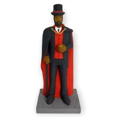 Imagem de Escultura Exu Cartola Preto E Vermelho 16 Cm Em Resina - Lua Mística -