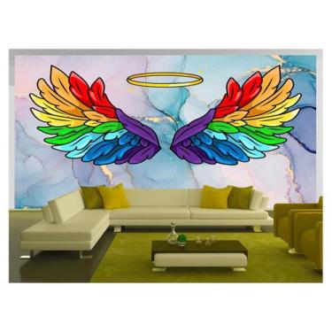 Imagem de Papel De Parede 3D Arte Asas Selfie Insta Cores 3,5M Tra174 - Você Dec