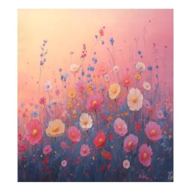 Imagem de Blueangle Capa de ímã de máquina de lavar louça para pintura de margaridas, decoração da capa frontal da máquina de lavar louça, adesivos de eletrodomésticos, adesivos de eletrodomésticos, 58 cm C x