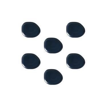 Imagem de Conjunto de Pratos Oval Porto Brasil Orgânico Night Blue 31cm - 6 Peças