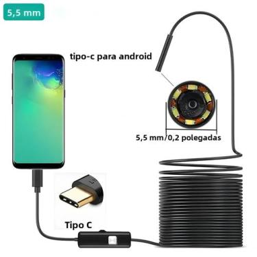 Imagem de Câmera Mini Flexível Endoscópio Industrial Para Tubulações Automotivas